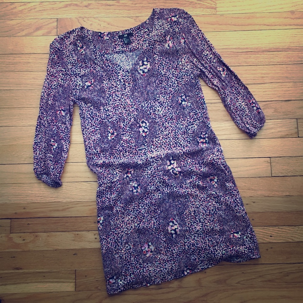 H&M size 4 Navy and pink tunic